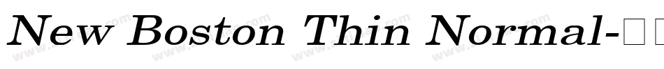 New Boston Thin Normal字体转换